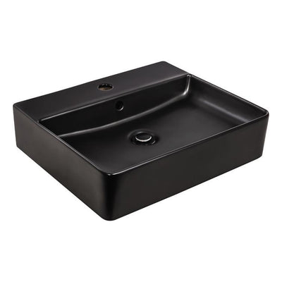 handwaschbecken riga 51 cm matt-schwarz