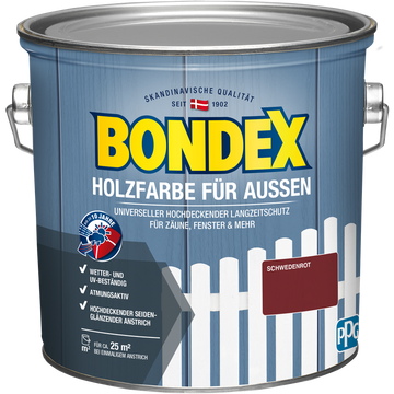 bondex holzfarbe außen schwedenrot 2,5l