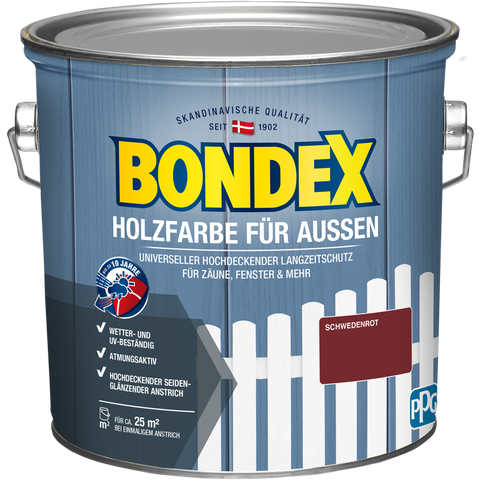 bondex holzfarbe außen schwedenrot 2,5l