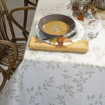 tischdecke blatt beige 1,4mx1,0m