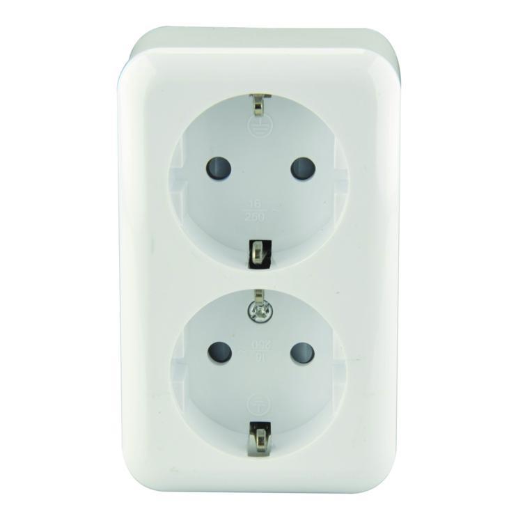 steckdose weiß 2-fach ap standard