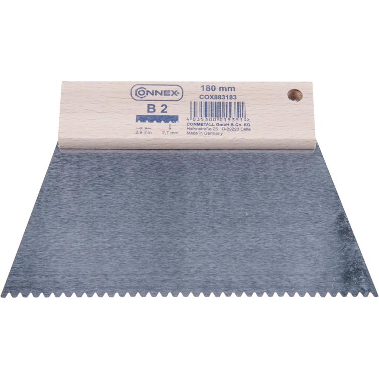 zahnspachtel 180mm z. b2 2,9x2,70mm