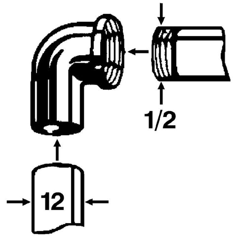 cu-winkel 90 grad 12mm x 1/2"ig