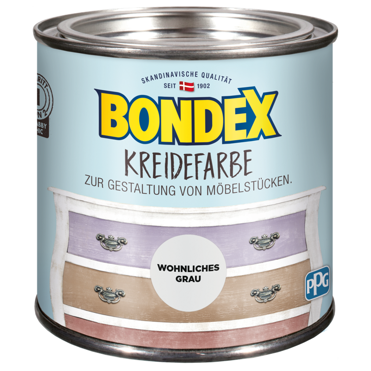 bondex kreidefarbe wohnliches grau 0,5l