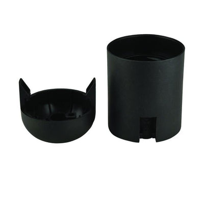 lampen-fassung schwarz e27 glattmantel