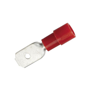HEIDEMANN Flachstecker 0,5–1,5 mm², 25 Stück, rot