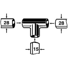 cu-reduzier-t-stück 28x15x28 mm