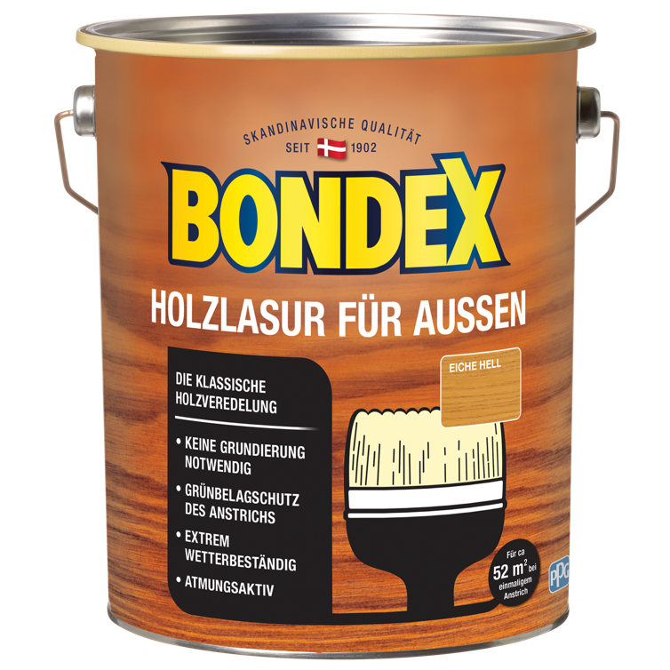 bondex holzlasur außen eiche hell 4l