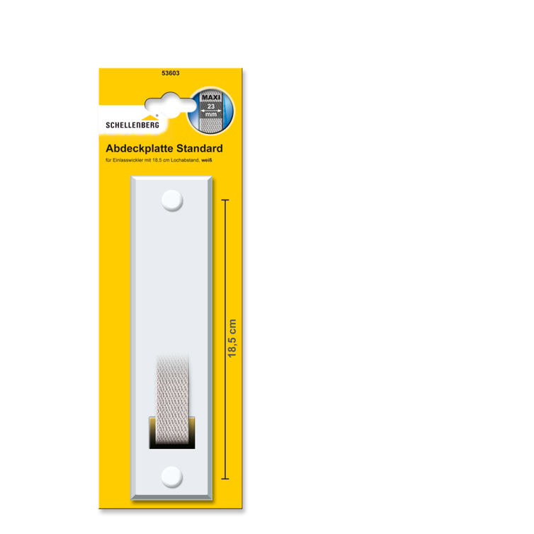 abdeckplatte weiß lochabstand 18,5 cm
