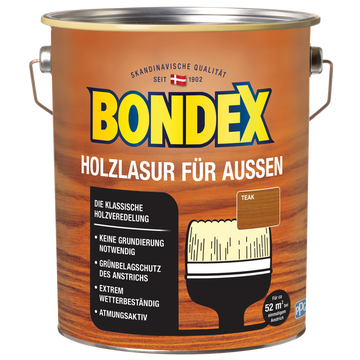 bondex holzlasur außen teak 4l
