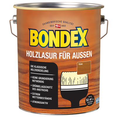 bondex holzlasur außen teak 4l
