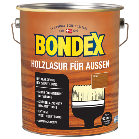 bondex holzlasur außen teak 4l