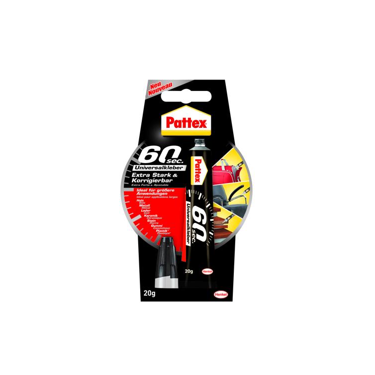 2x Pattex Sekundenkleber 60Sec. – 20g Tube, Unive Produktbild-Vorschau 3