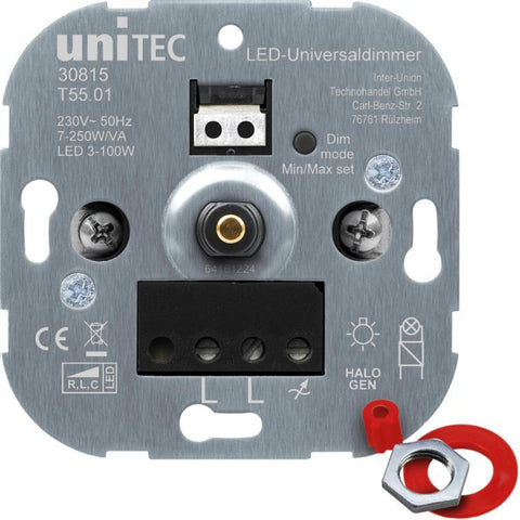 universal dimmer led 3-100w & 7-250w/va