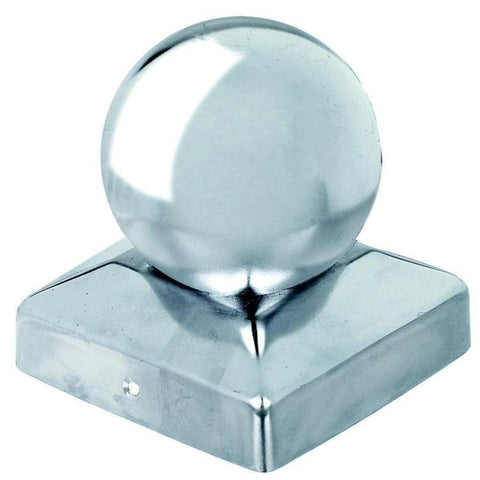 pfostenkappe mit kugel rostfrei 90x90 mm