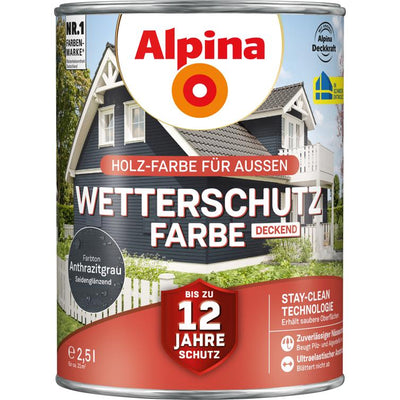 wetterschutzfarbe anthrazit 2,5l