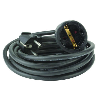 verlängerung schwarz h05vv-f 3g1,5mm² 5m