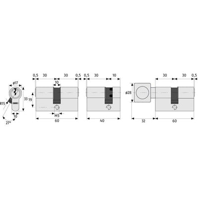profilzyl. ni. pearl e20 4er-set gl. sb