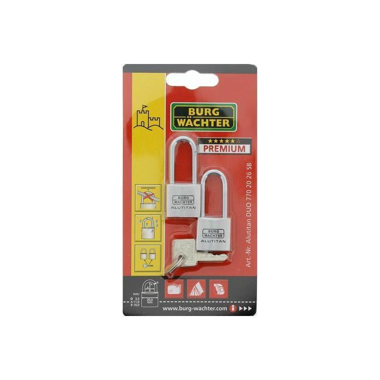 vorhangschlossset alutit. duo770 20 26sb