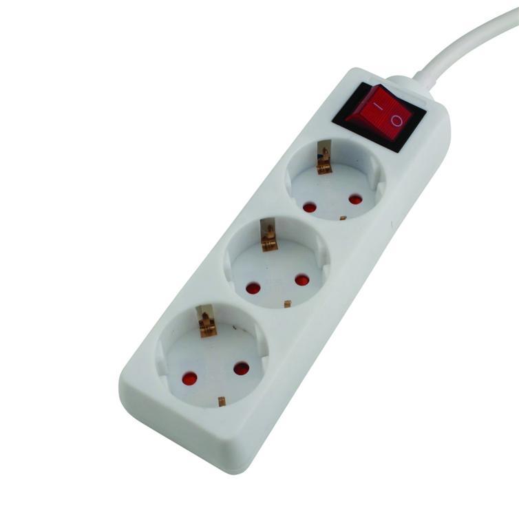 steckdosenleiste 3f kisi mit schalter 3m